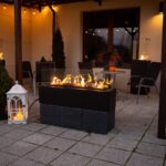 Ogrzewacz tarasowy Patio Horizontal Automatyczny Stalowy Czarny Kratki