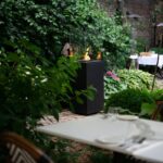 Ogrzewacz tarasowy Patio Mini Stalowy Czarny Kratki