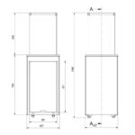 Ogrzewacz tarasowy Patio Mini Stalowy Czarny Kratki