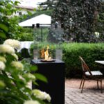 Ogrzewacz tarasowy Patio Mini Obudowa Szklana Czarny Kratki