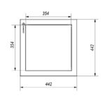 Ogrzewacz tarasowy Patio Mini Obudowa Szklana Czarny Kratki