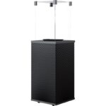 Ogrzewacz tarasowy Patio Mini Obudowa Szklana Pikowana Czarny Kratki