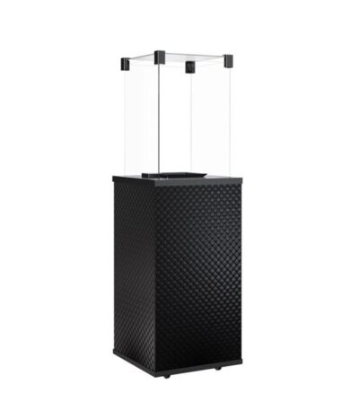 Ogrzewacz tarasowy Patio Mini Obudowa Szklana Pikowana Czarny Kratki