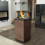 Ogrzewacz tarasowy Patio Mini Spiek Kwarcowy Oxide Nero Kratki