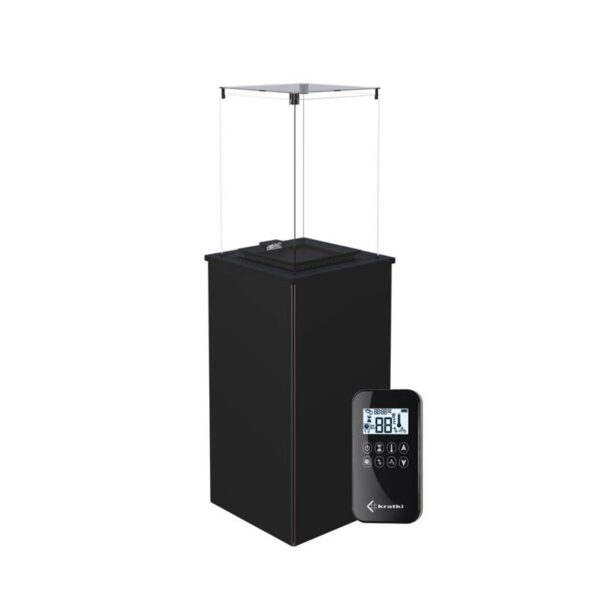 Ogrzewacz tarasowy Patio Mini Automatyczny Stalowy Czarny Kratki