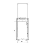 Ogrzewacz tarasowy Patio Mini Automatyczny Obudowa Szklana Czarny Kratki