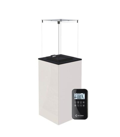 Ogrzewacz tarasowy Patio Mini Automatyczny Obudowa Szklana Biały Kratki