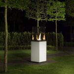 Ogrzewacz tarasowy Patio Mini Automatyczny Obudowa Szklana Biały Kratki