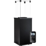 Ogrzewacz tarasowy Patio Mini Automatyczny Obudowa Szklana Pikowana Czarny Kratki