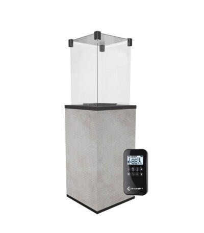 Ogrzewacz tarasowy Patio Mini Automatyczny Spiek Kwarcowy Oxide Grigio Kratki