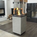 Ogrzewacz tarasowy Patio Mini Automatyczny Spiek Kwarcowy Oxide Grigio Kratki