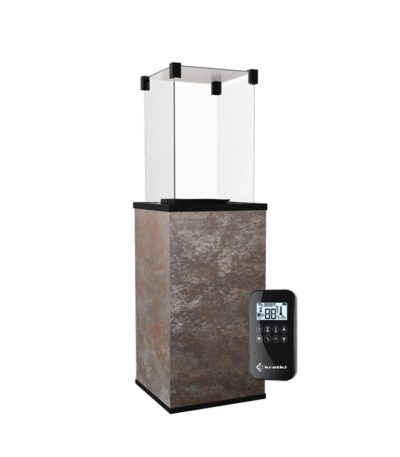 Ogrzewacz tarasowy Patio Mini Automatyczny Spiek Kwarcowy Oxide Nero Kratki