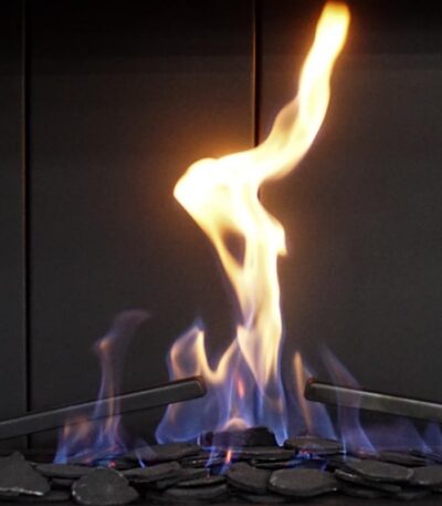 Płatki dekoracyjne do kominków gazowych czarne Kratki