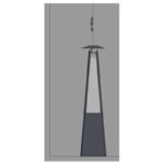 Parasol grzewczy Umbrella Stalowy Biały Kratki