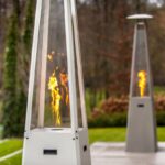 Parasol grzewczy Umbrella Stalowy Biały Kratki