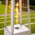 Parasol grzewczy Umbrella Stalowy Biały Kratki