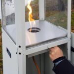 Parasol grzewczy Umbrella Stalowy Biały Kratki