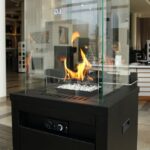 Ogrzewacz tarasowy Patio Light Stalowy Czarny Kratki