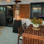 Parasol grzewczy Umbrella BS Stalowy Czarny Kratki