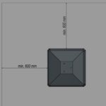 Parasol grzewczy Umbrella BS Stalowy Biały Kratki