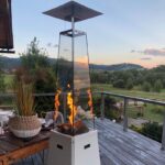 Parasol grzewczy Umbrella BS Stalowy Biały Kratki