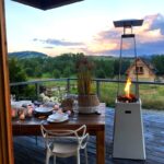 Parasol grzewczy Umbrella BS Stalowy Biały Kratki