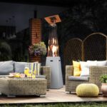 Parasol grzewczy Umbrella BS Stalowy Biały Kratki