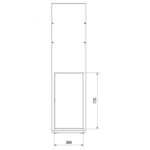 Ogrzewacz tarasowy Sierra Stalowy Czarny z szybami Kratki