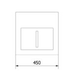 Ogrzewacz tarasowy Sierra Stalowy Czarny z szybami Kratki