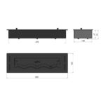 Biokominek Black Burner 500 Slim Line Infire