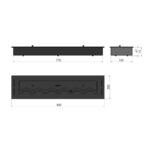 Biokominek Black Burner 800 Slim Line Infire