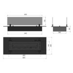 Biokominek Insert Black 800 Slim Line Infire