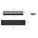 Biokominek Insert Black 1500 Slim Line Infire