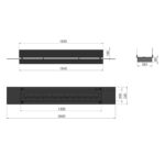 Biokominek Insert Black 2000 Slim Line Infire