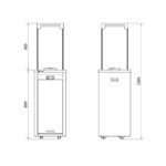 Ogrzewacz tarasowy Patio Light Biały Kratki + Pokrowiec