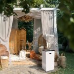 Ogrzewacz tarasowy Patio Light Biały Kratki + Pokrowiec