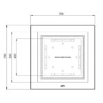 Palenisko ogrodowe Black 700 Square InFire