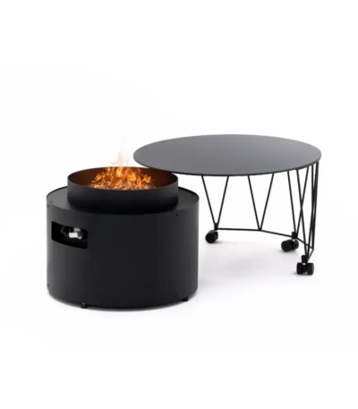 Kominek stolik gazowy Drum + pokrowiec Planika