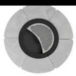 Palenisko ogrodowe Hetta Round 120 Black Inox Beton Hetta Supply