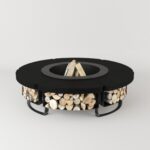 Palenisko ogrodowe Hetta Round 120 Black Inox Granit Monumental Hetta Supply