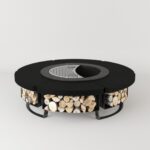 Palenisko ogrodowe Hetta Round 120 Inox Granit Monumental Hetta Supply