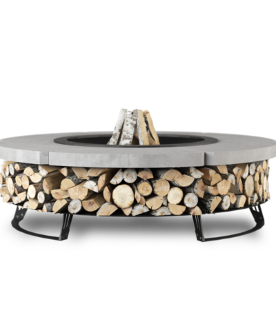 Palenisko ogrodowe Hetta Round 155 Black Inox Beton Hetta Supply