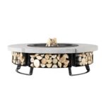 Palenisko ogrodowe Hetta Round 155 Black Inox Beton Hetta Supply