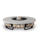 Palenisko ogrodowe Hetta Round 230 Black Inox Beton Hetta Supply