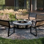 Palenisko ogrodowe Hetta Round 230 Black Inox Granit Monumental Hetta Supply