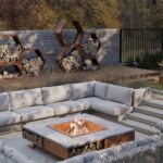 Palenisko ogrodowe Hetta Square 120 Stal Granit Viscount Hetta Supply