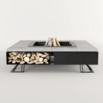 Palenisko ogrodowe Hetta Square 120 Stal Granit Viscount Hetta Supply