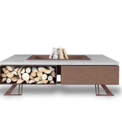 Palenisko ogrodowe Hetta Square 120 Corten Beton Hetta Supply