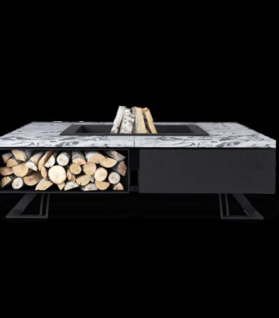 Palenisko ogrodowe Hetta Square 120 Black Inox Granit Viscount Hetta Supply