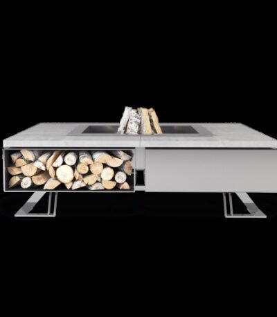 Palenisko ogrodowe Hetta Square 120 Inox Beton Hetta Supply